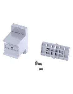 Straight junction with wall mounting