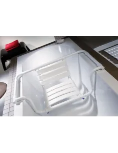 Adjustable bathtub seat with backrest 2