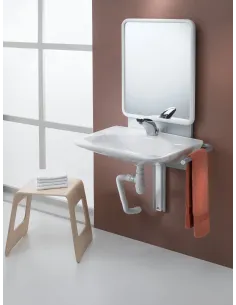 Support lavabo réglable à vérin 2