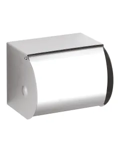Toiletpapierdispenser met deksel CLASSIC roestvrij staal