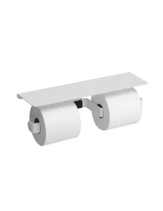 Dual toilet paper dispenser with ALUR shelf 2