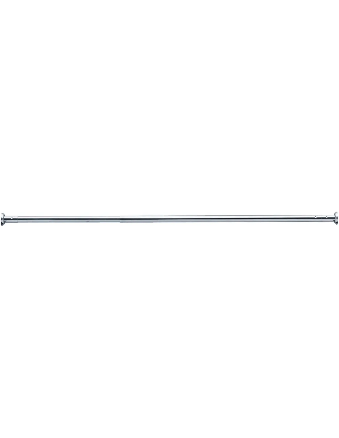 Extendable straight curtain holder with 2 bases