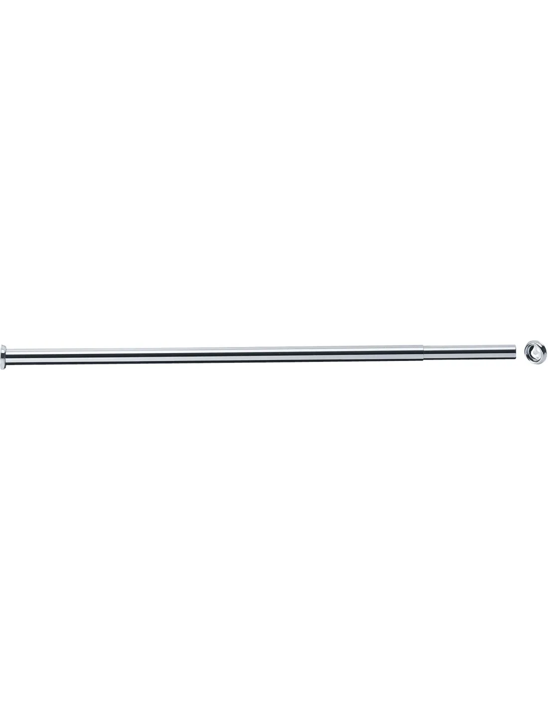 Porte-rideaux droit extensible 2 embases