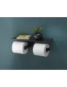 Dubbele toiletpapierdispenser met ALUR-plank