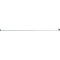 Straight curtain rail, 800 mm, Chrome and nickel-plated Brass, tube Ø 16 mm