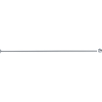 Straight curtain rail, 1500 mm, Chrome and nickel-plated Brass, tube Ø 16 mm