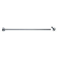 Straight curtain rail, 800 mm, Chrome and nickel-plated Brass, tube Ø 16 mm
