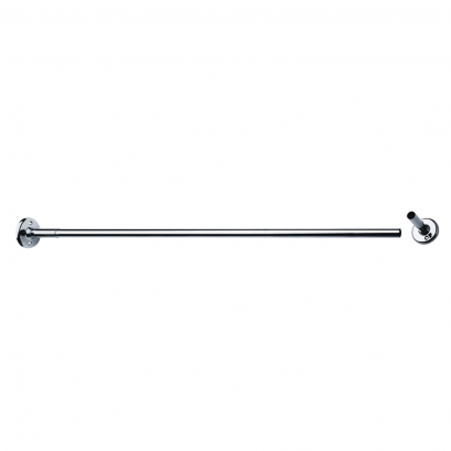 Straight curtain rail, 1000 mm, Chrome and nickel-plated Brass, tube Ø 16 mm