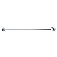 Straight curtain rail, 1000 mm, Chrome and nickel-plated Brass, tube Ø 16 mm