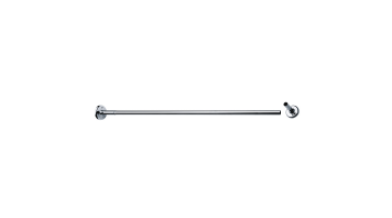 Straight curtain rail, 1200 mm, Chrome and nickel-plated Brass, tube Ø 16 mm
