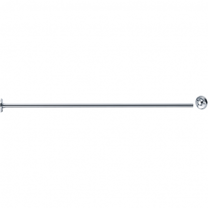 Straight curtain rail, 1800 mm, Chrome and nickel-plated Brass, tube Ø 16 mm