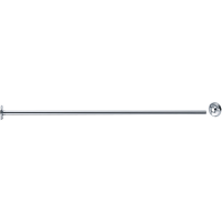 Straight curtain rail, 2000 mm, Chrome and nickel-plated Brass, tube Ø 16 mm