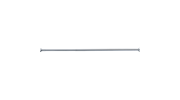 Extending straight curtain rail, 880 à 1500 mm, Chrome and nickel-plated Brass, tube Ø 16 mm