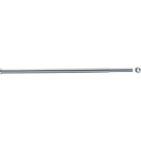 Uitschuifbare rechte gordijnrail, 620 tot 1020 mm, Ø 16 mm