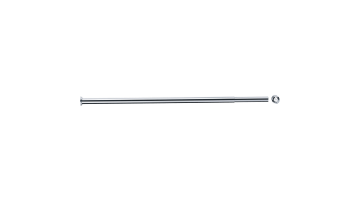 Extending straight curtain rail, 1020 à 1800 mm, Chrome and nickel-plated Brass, tube Ø 16 mm