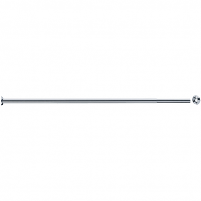 Uitschuifbare rechte gordijnrail, 1420 tot 2050 mm, Ø 20 mm